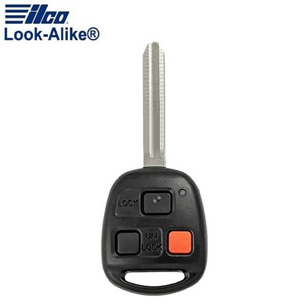 Ilco LAL RHK-TOY-3BLC Toyota 3 Button Remote Head Key (HYQ1512V/4C Trans.) ILCO-AX00015070
